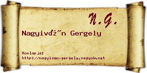 Nagyiván Gergely névjegykártya