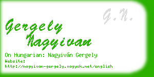 gergely nagyivan business card