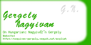 gergely nagyivan business card